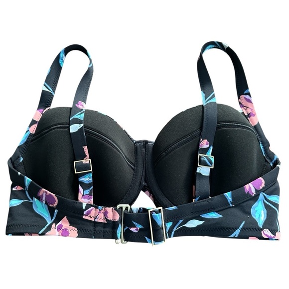 Lands End Floral Two-Piece Swim Suit, Bra 32DD, 34D, Pants Small - Picture 4 of 11